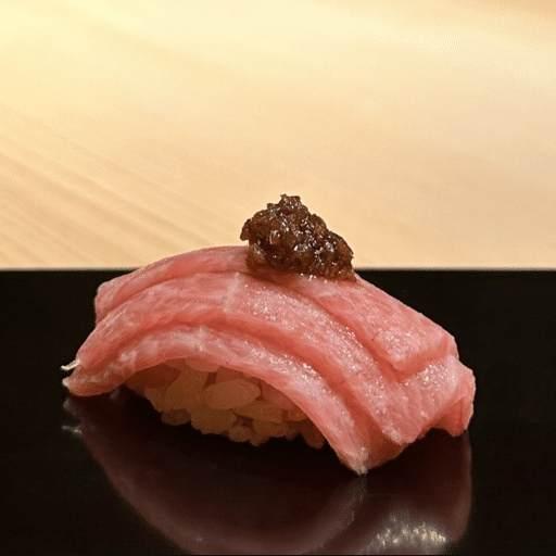 Nigiri sushi em Sushi Sakura, Kyoto